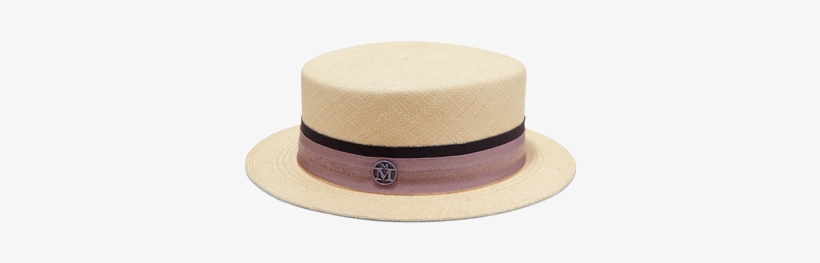 Auguste Grosgrain-trimmed Straw Boater - Maison Michel, transparent png #1506171