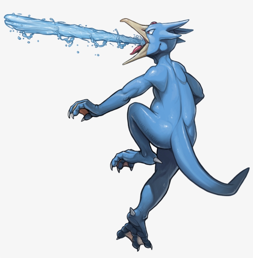 396kib, 958x980, Golduck Used Hydro Pump By Twarda8-da5llj4 - Golduck Art, transparent png #1507403