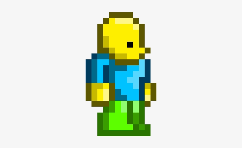 Roblox Noob Terraria Character Pixel Art Free Transparent Png Download Pngkey - roblox character art maker