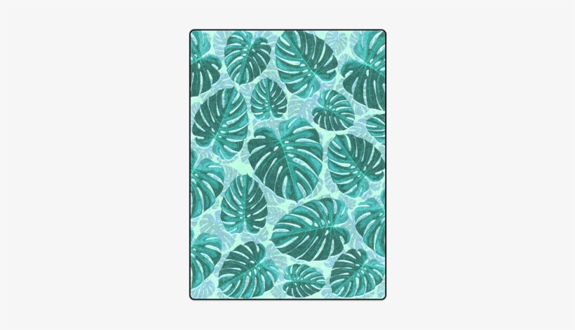 Tropical Leaf Monstera Plant Pattern Blanket - Swiss Cheese Plant, transparent png #1507971
