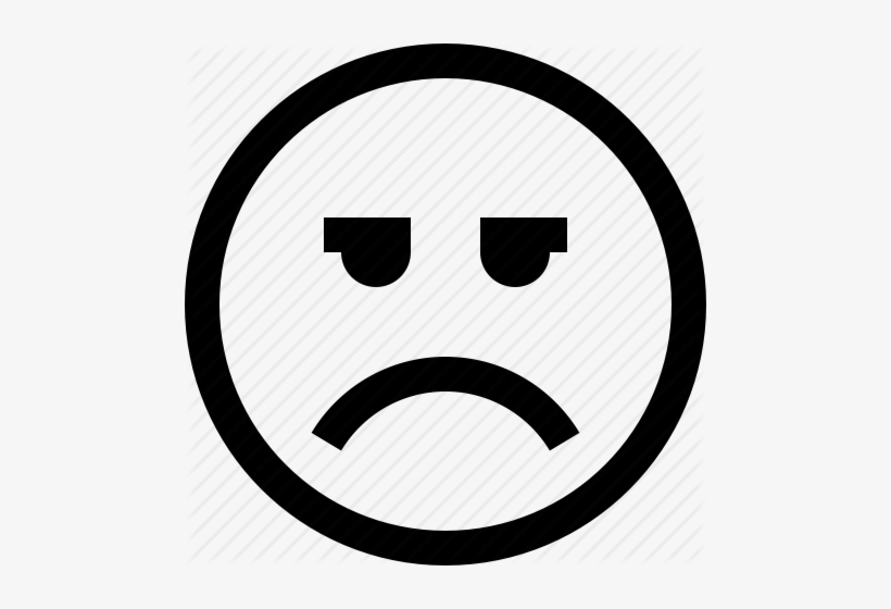 Frown Icon - Smiley Face Icon Png, transparent png #1508039