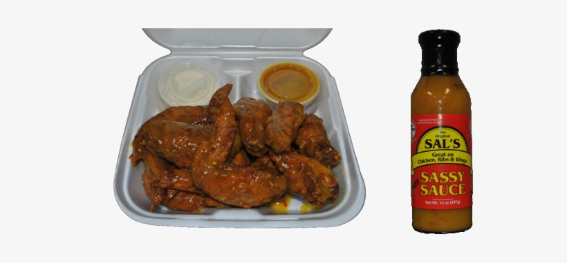 Sal's Chicken Wings - Sal's-hot Sal's Sassy Sauce, transparent png #1508342