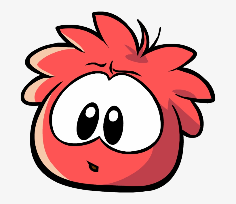 Red Puffle Confused - Confused Club Penguin, transparent png #1508844