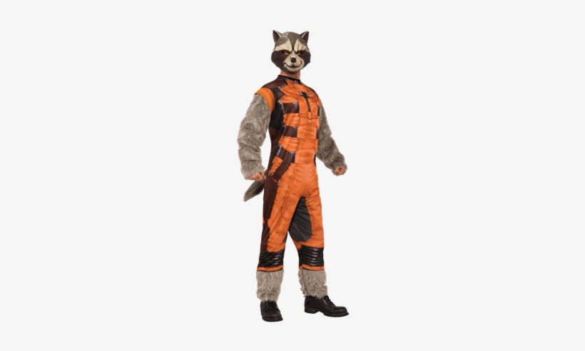Adult Deluxe Rocket Raccoon Costume - Rocket Raccoon Costume, transparent png #1508845