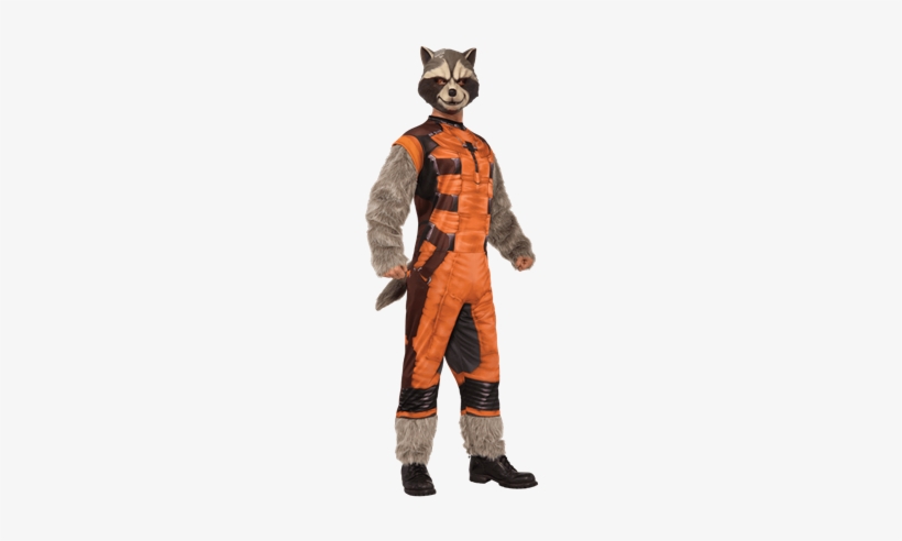 Adult Deluxe Rocket Raccoon Costume - Rocket Raccoon Costume, transparent png #1508845