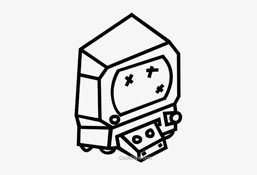 Tv, Vcr Combo Royalty Free Vector Clip Art Illustration, transparent png #1508929