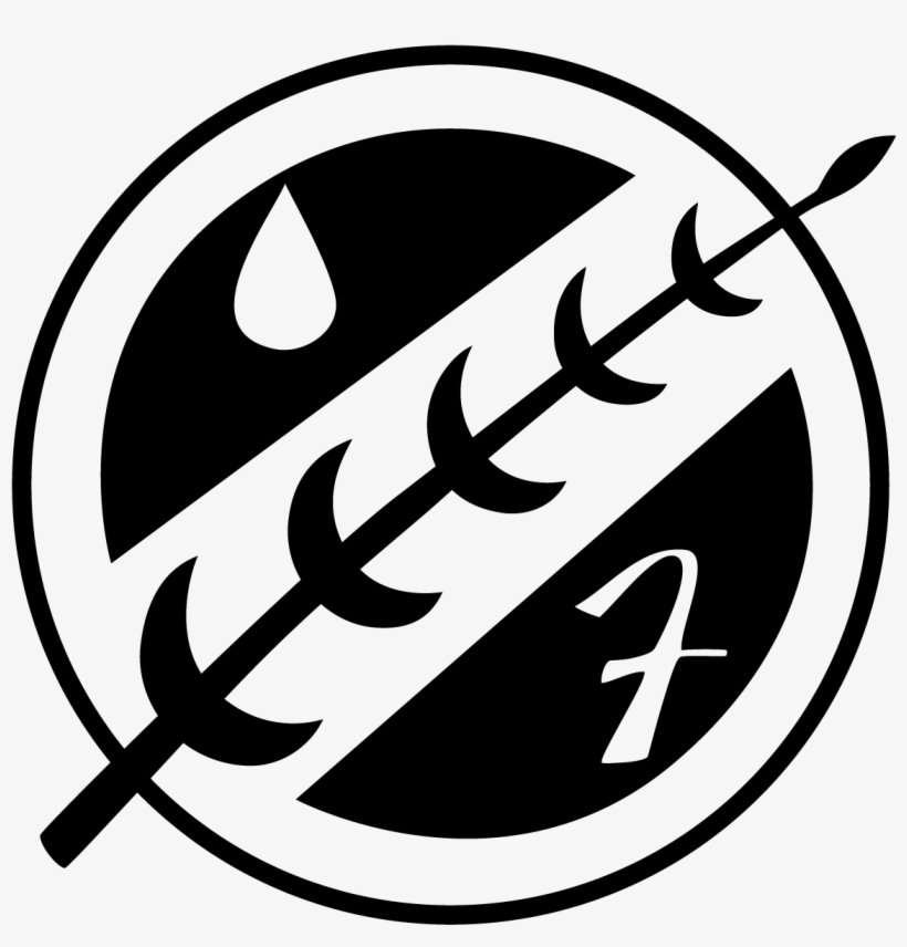 Bboba Fett Bllack And White With Alpha Transparency - Mandalorian Symbol, transparent png #1509208