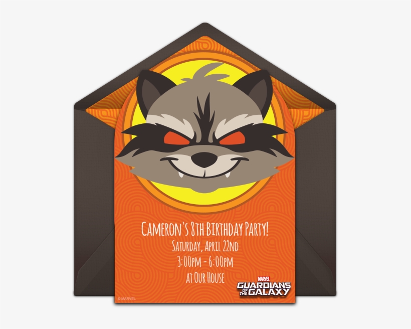 Gotg Rocket Raccoon Comic Online Invitation - Gotg Animated Rocket Cute Pillow Case, transparent png #1509324