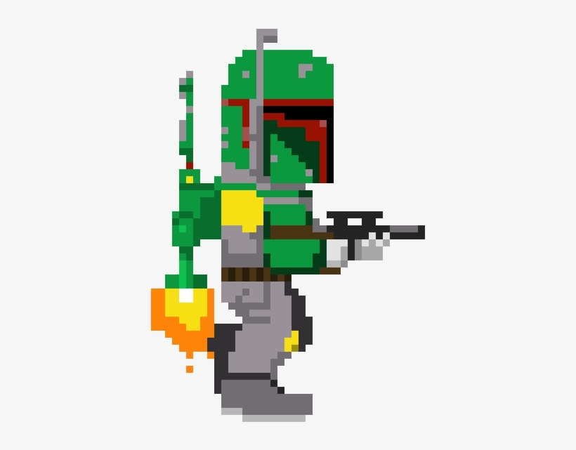 Boba Fett - Boba Fett Pixel Art, transparent png #1509518