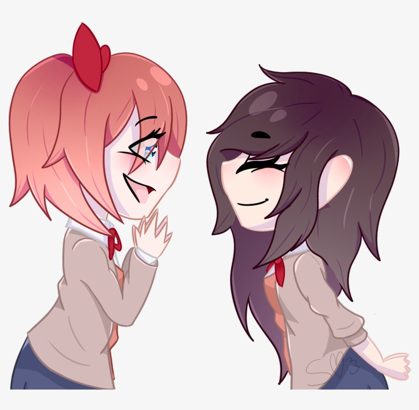 Sayori And Me X3 - Twitter, transparent png #1509838