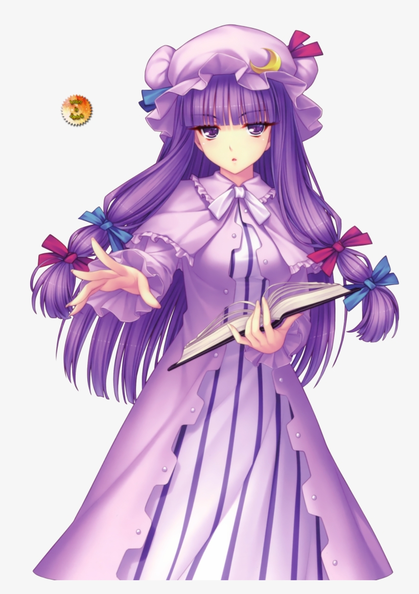 Patchouli Knowledge - Reimu Purple Hair, transparent png #1509901