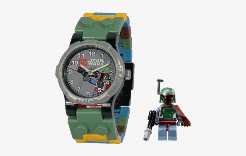 Star Wars With Boba Fett Minifigure - Clictime Lego Star Wars Boba Fett Watch, transparent png #1509942