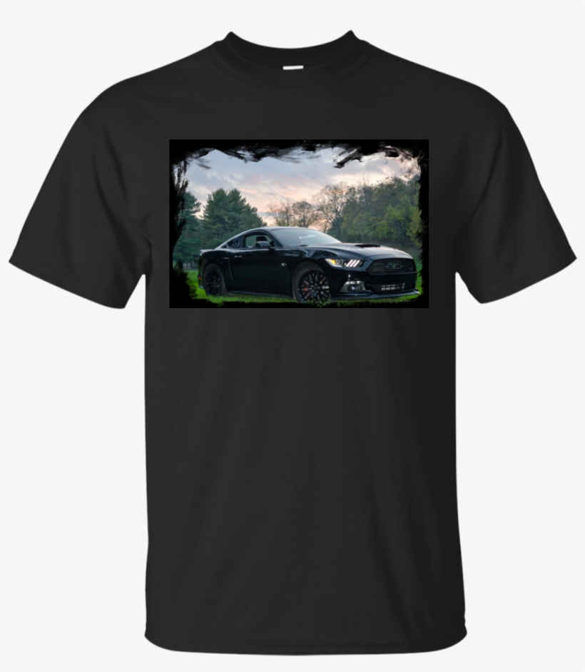 Dave's Mustang W/ Brush Stroke Border - Shirt, transparent png #1510781