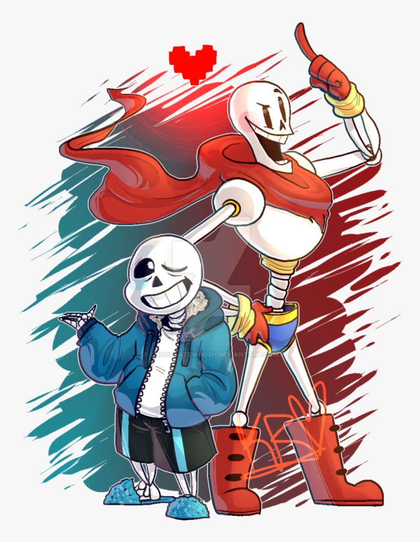 Sans And Papyrus - Undertale Sans And Papyrus Art, transparent png #1510808