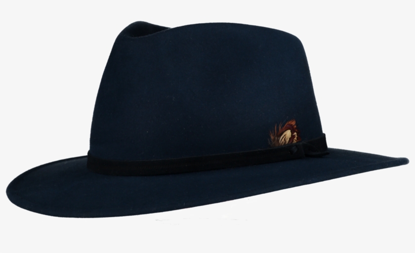 Blue Fur Felt Fedora - Hat, transparent png #1511125
