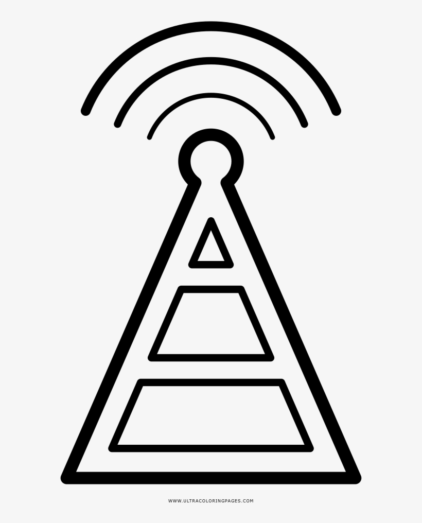 Radio Tower Coloring Page, transparent png #1511962