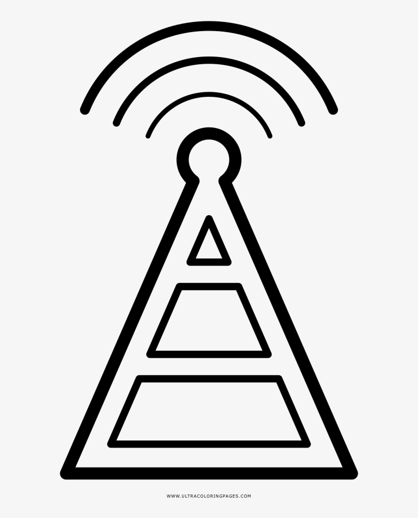 Radio Tower Coloring Page, transparent png #1511962