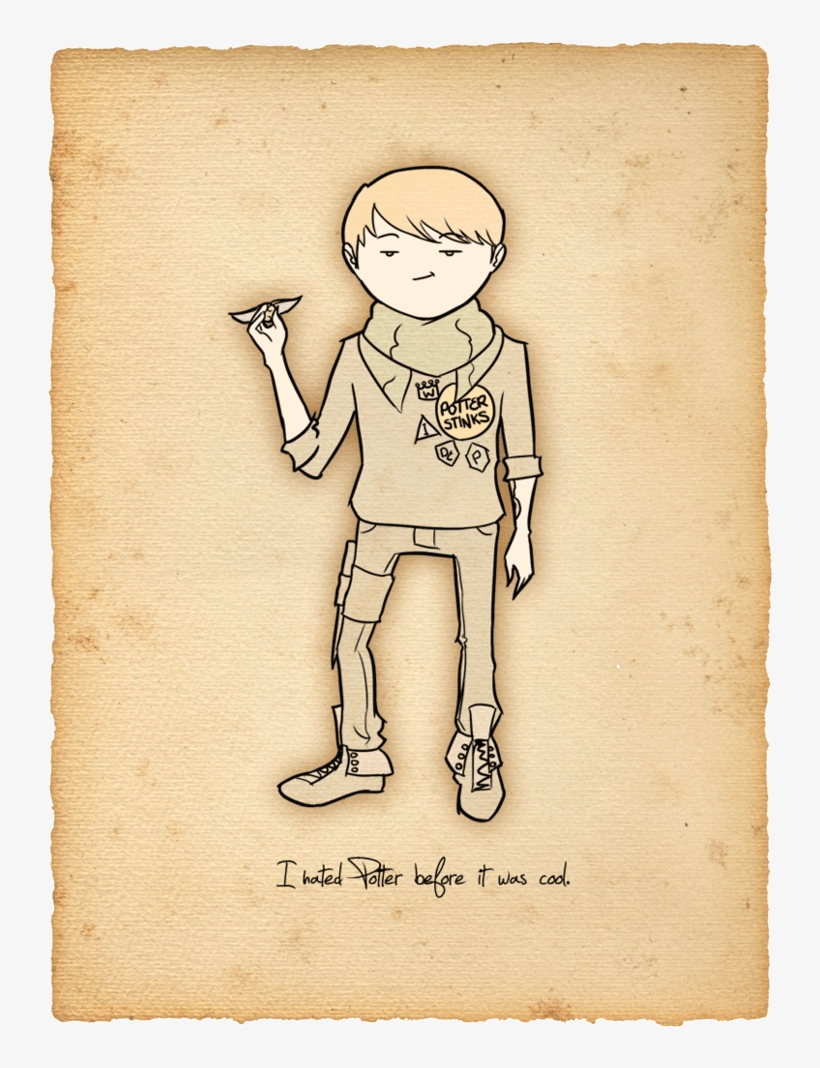 Harry Potter Hipster Rotae Draco Malfoy I Hated Potter - Hipster Harry Potter, transparent png #1512976