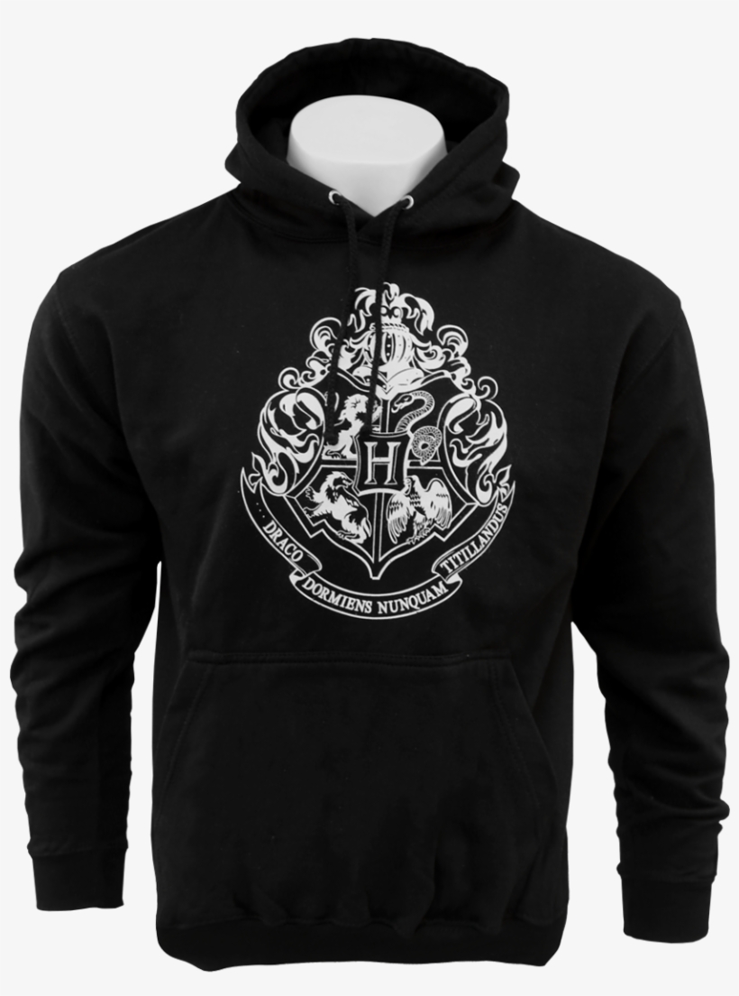 Black Hogwarts Crest Hooded Jumper001 V=1533569174 - Harry Potter Crest Light Black / Gold, transparent png #1513106
