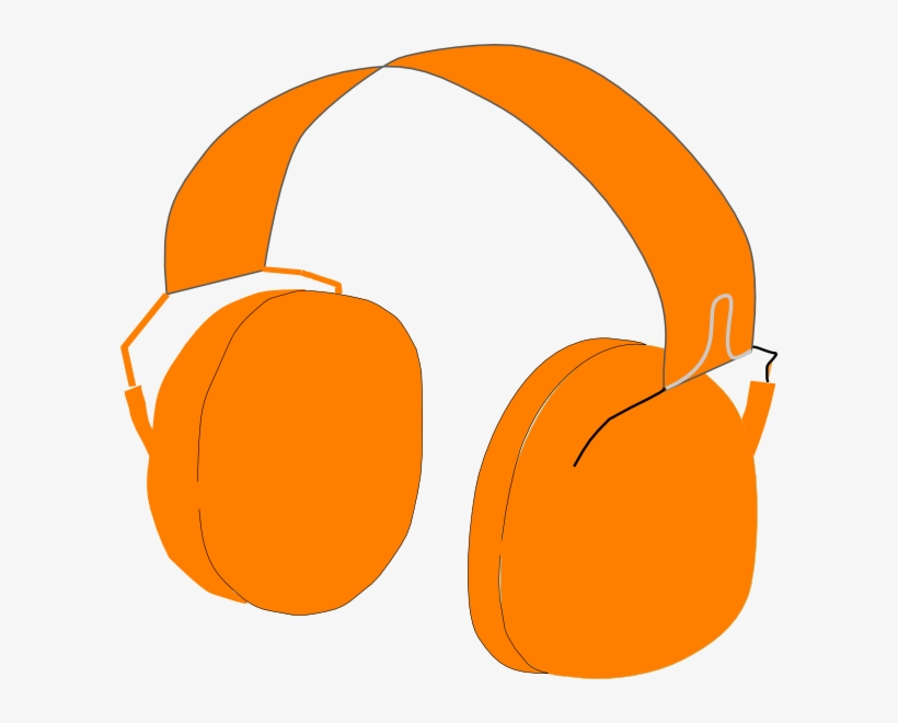 Clip Art At Clker Com Vector Online - Orange Clipart Headphones, transparent png #1513294
