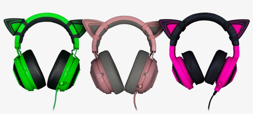 Headphone Clipart Colorful - Razer Kraken Cat Ears, transparent png #1513309