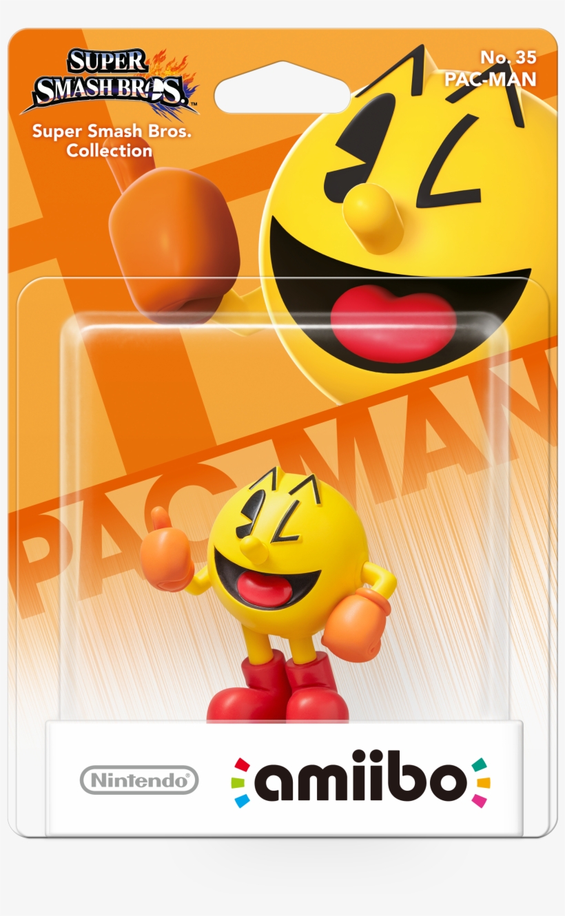 Pac Man Amiibo Pack Shot - Super Smash Bros Pac Man Amiibo, transparent png #1513311