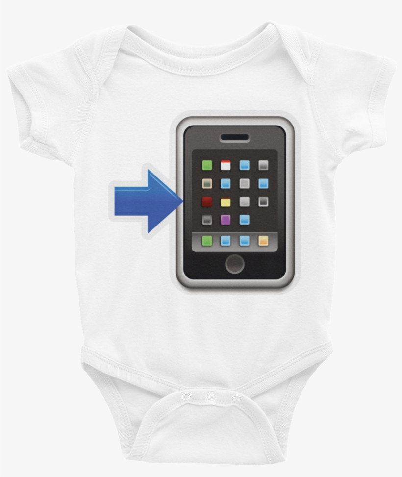 Emoji Baby Short Sleeve One Piece - Mobile Phone, transparent png #1513697