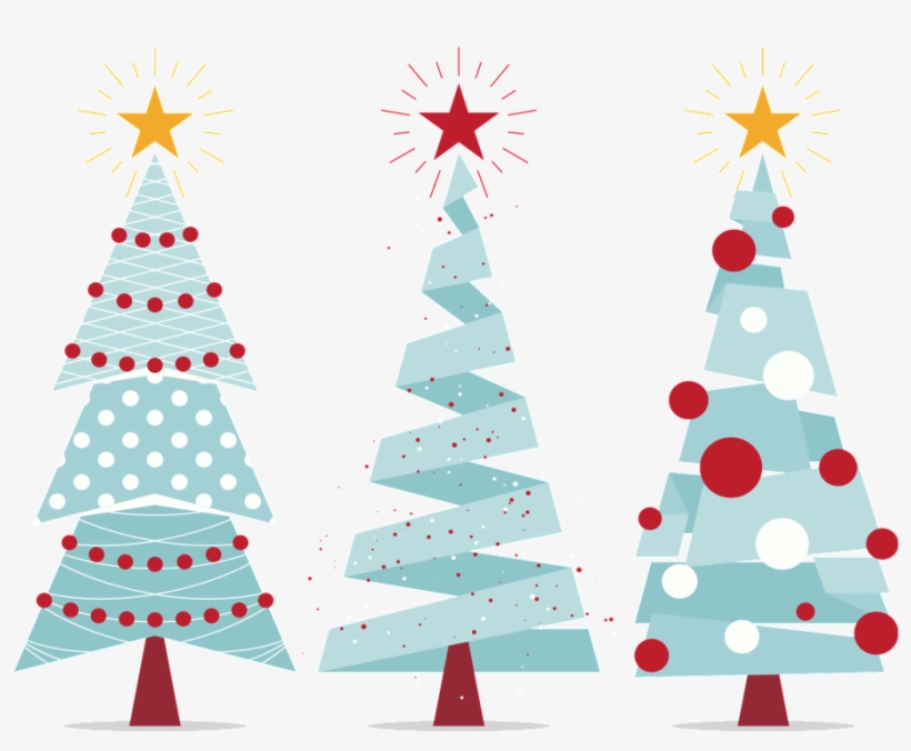 Tres Árboles De Navidad Pintado A Mano Pnges Transparentes - Arbol De Navidad Geometrico, transparent png #1514715