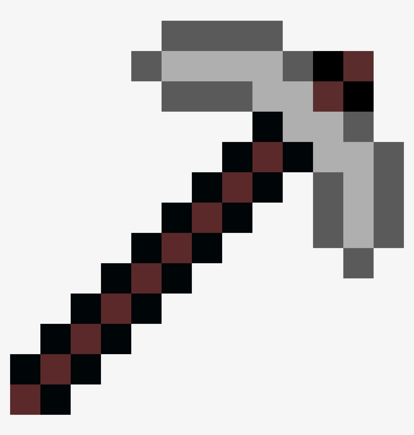 Minecraft Pixel Art Maker - Pixel Art Pickaxe, transparent png #1516299