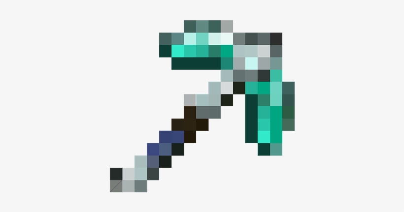 Minecraft Curseforge - Minecraft Diamond Pickaxe Texture, transparent png #1516360