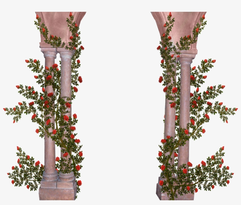 Column Arch Desktop Wallpaper - Pillar With Flowers Png, transparent png #1516627