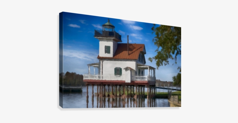 Roanoke River Lighthouse North Carolina Canvas Print - North Carolina, transparent png #1518002