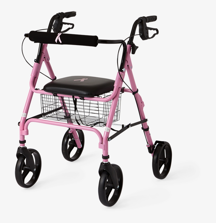 Breast Cancer Awareness Rollator Envoy 480 Rolling Walker By