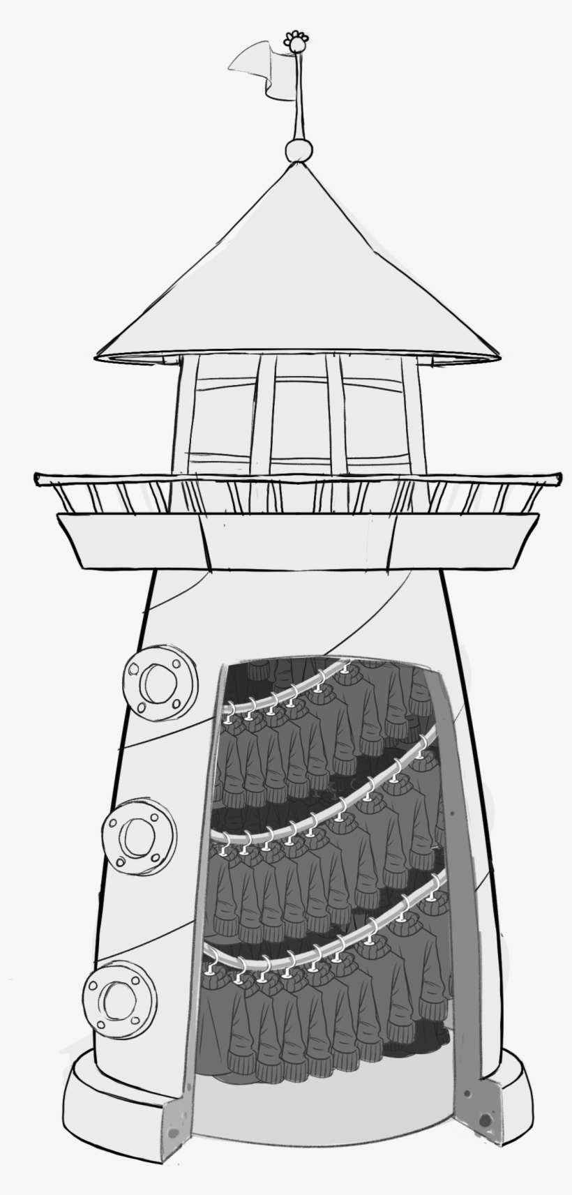 Lighthouse Fornewsfeed Sweaters - Sketch, transparent png #1518289