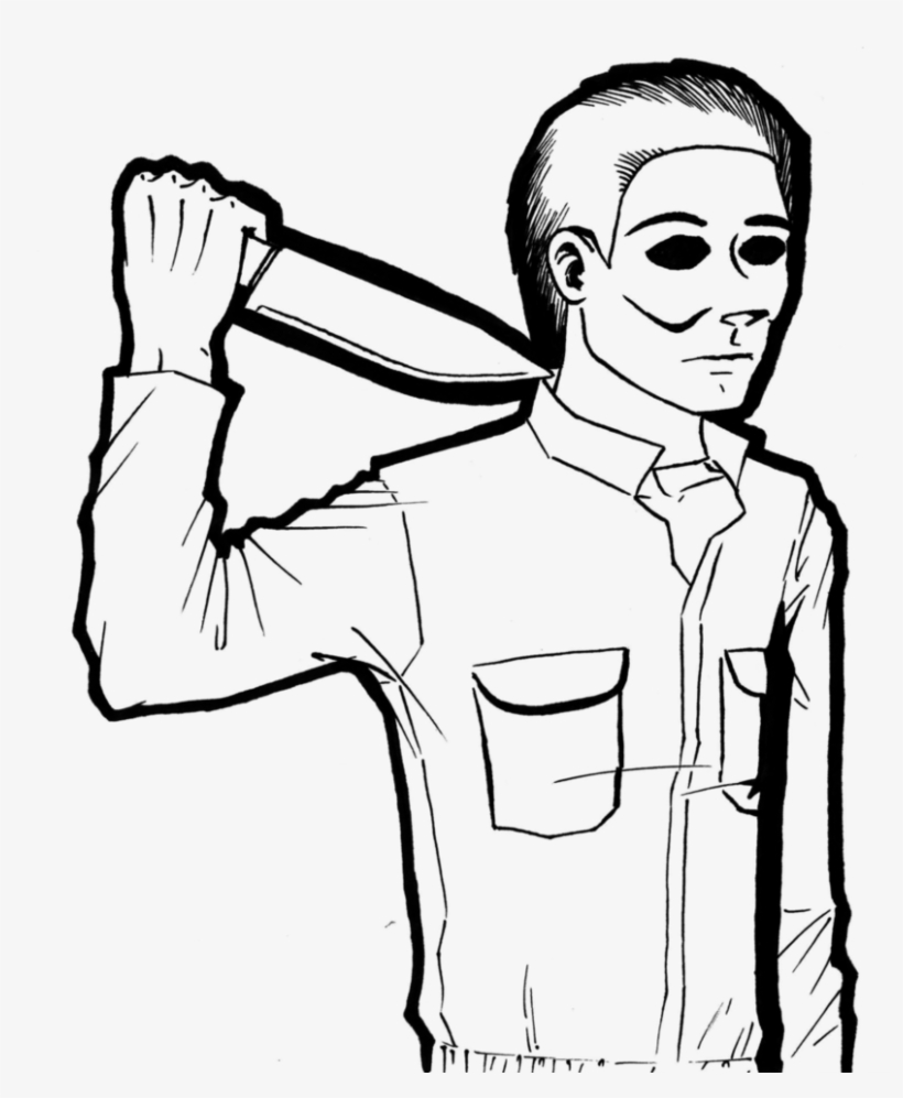 Michael At Getdrawings Com - Michael Myers Knife Drawing, transparent png #1518581