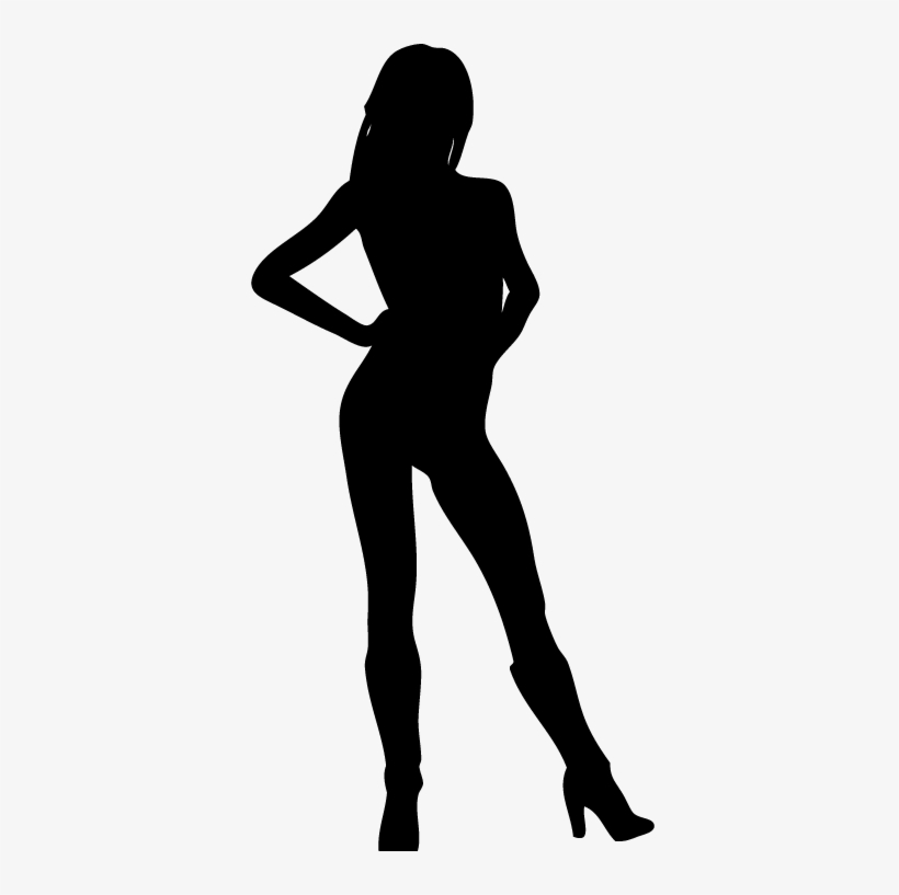 Sexy Lady Wall Decal - Women In Heels Silhouette, transparent png #1518766
