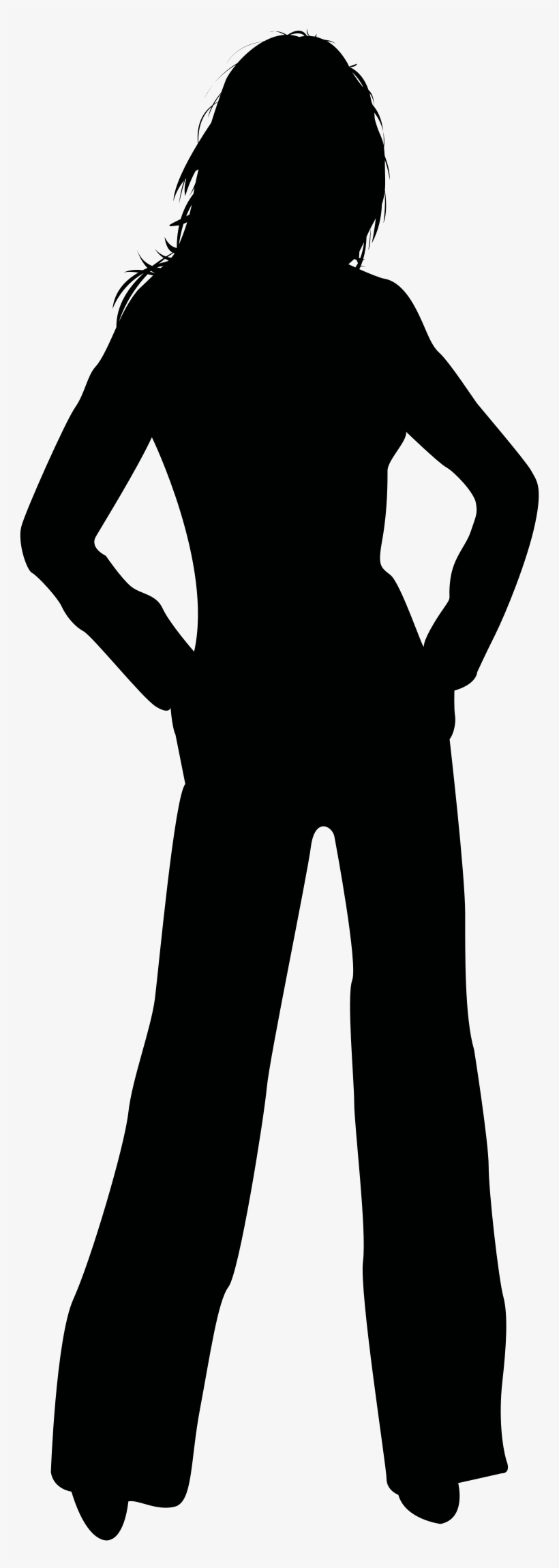 Transparent Girls Shadow - Clipart Girl Silhouette, transparent png #1519001