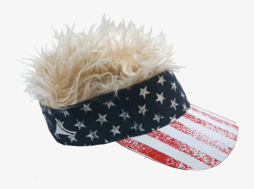 Guy Fieri Flair Hair Usa Visor With Blonde Hair - Flair Hair American W Blonde, transparent png #1519138