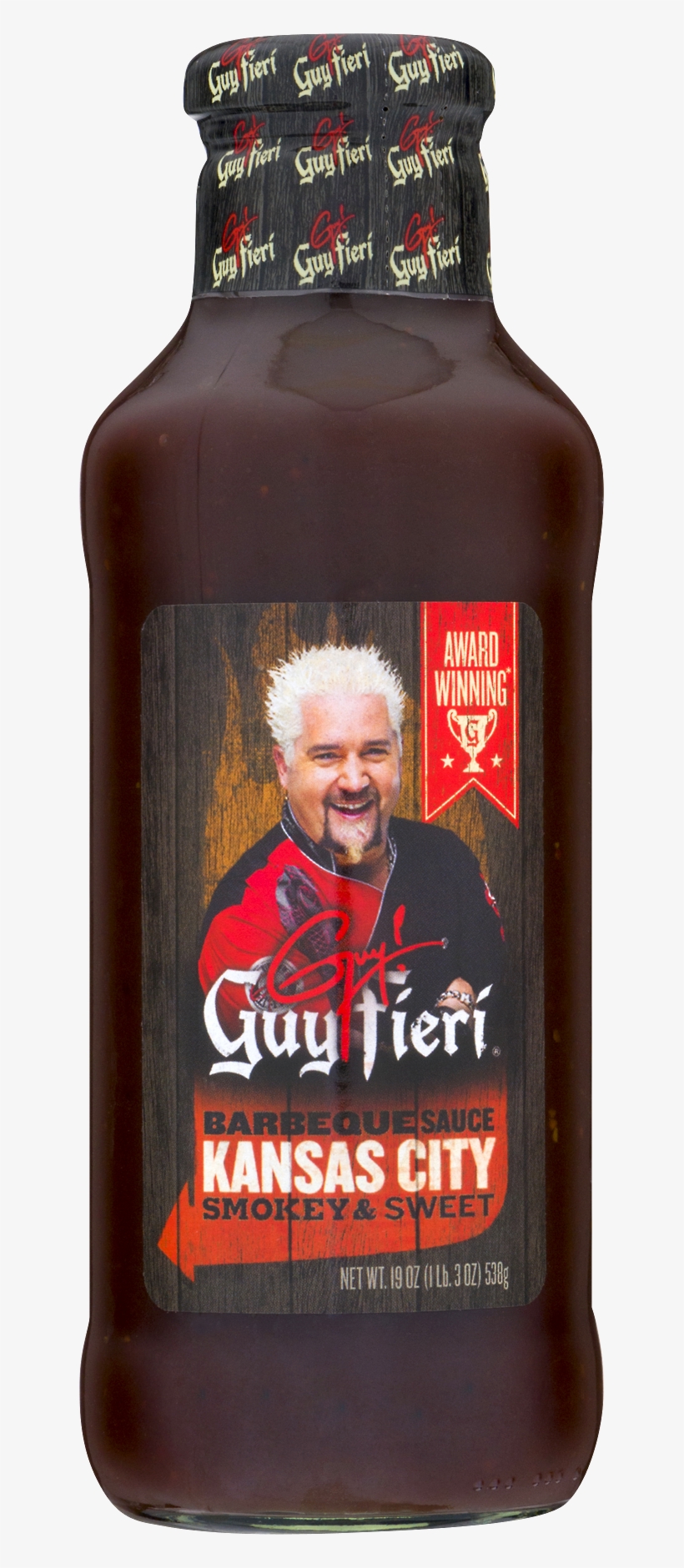 Guy Fieri Barbecue Sauce, Kansas City - 19 Oz Bottle, transparent png #1519142
