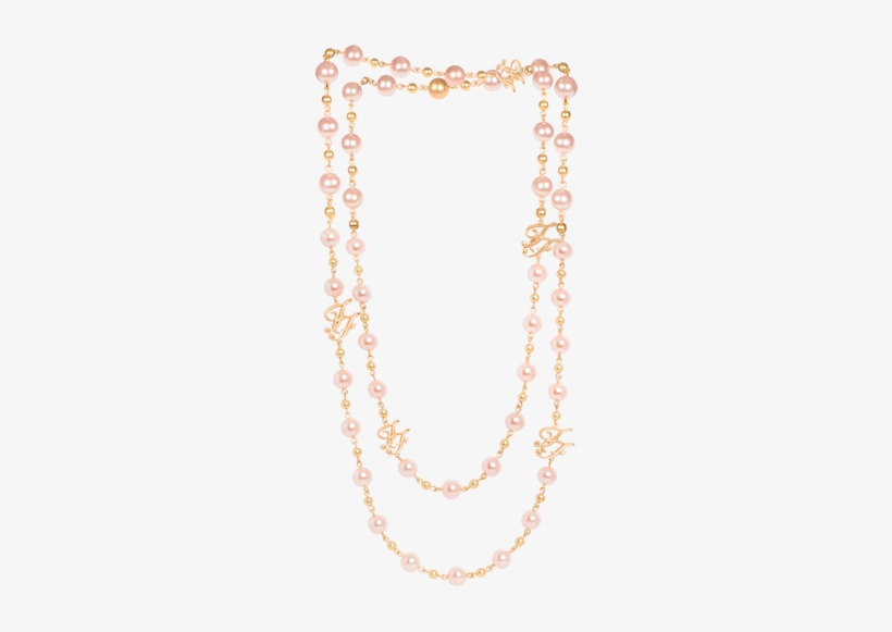 Pink Necklace With Faux - Necklace, transparent png #1519465