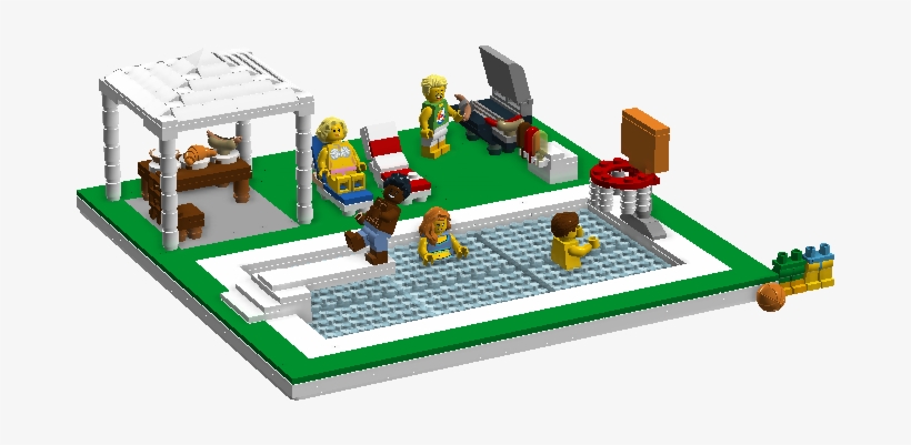 Backyard Pool Party - Lego, transparent png #1519528