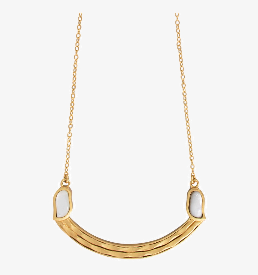 Christina Greene Mother Of Pearl Curved Bar Necklace - Necklace, transparent png #1519683