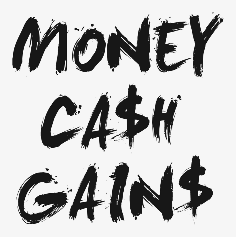 Money Cash Gain$ Brush Stroke - Naxart 'xo Poster' Textual Art On Wrapped Canvas Size:, transparent png #1520041