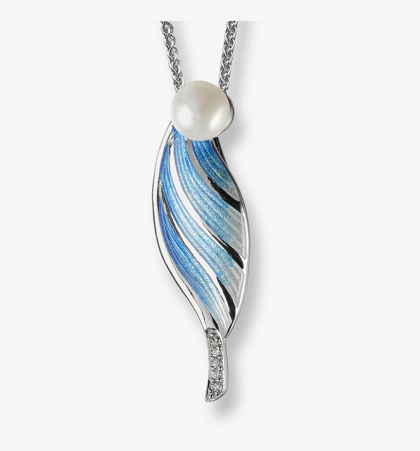Nicole Barr Designs Sterling Silver Shell Necklace - Blue And White Shell Necklace - Sterling Silver 18, transparent png #1520177