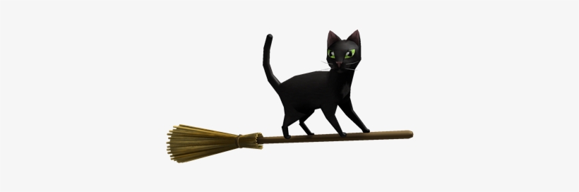 Magic Broom Black Cat - Black Cat Broom, transparent png #1520658