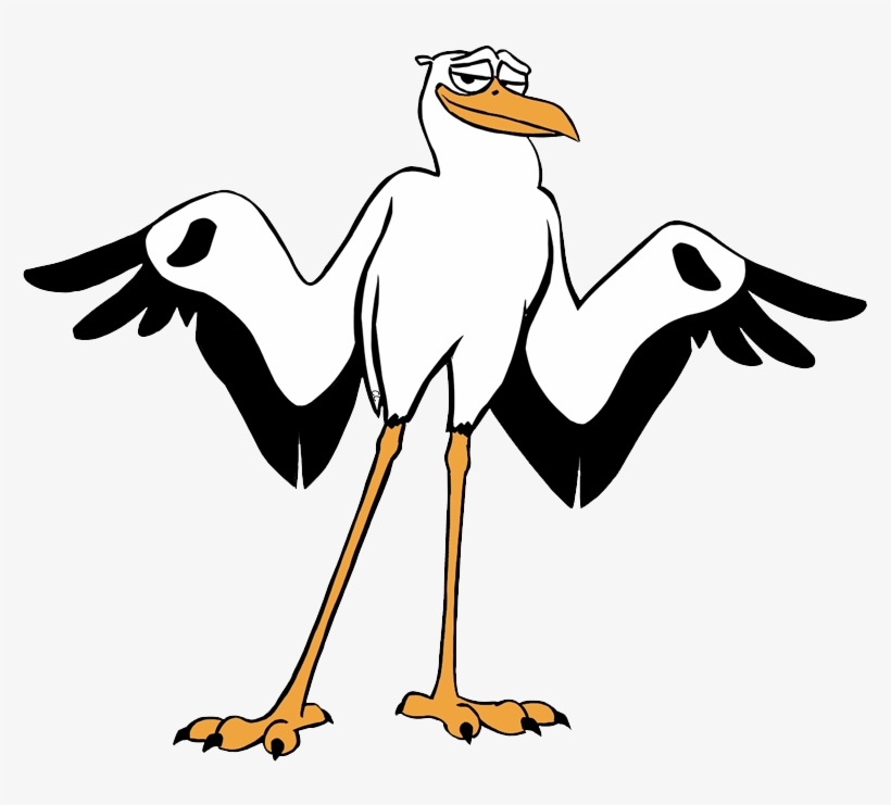 Stork Chalk Png Clip Art Royalty Free Stock - Coloring Sheets With Movie Storks, transparent png #1520892