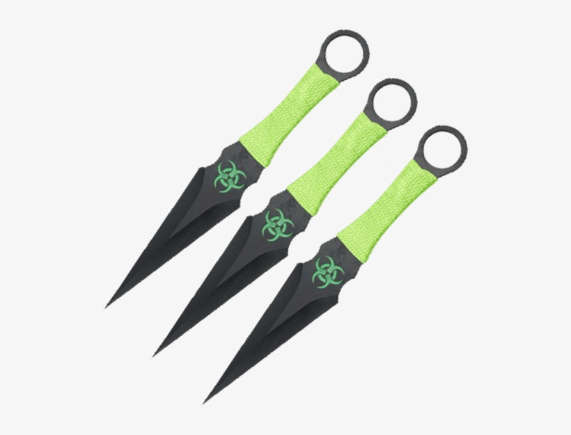 3 Piece Biohazard Shadow Zombie Throwing Knives - Throwing Knife, transparent png #1521160