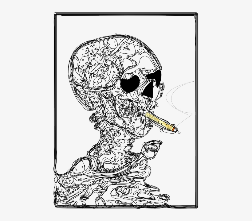 Smoking Kills, Skull, Smoking, Smoke, Deadly, Death - Van Gogh Skull Tattoo, transparent png #1521179
