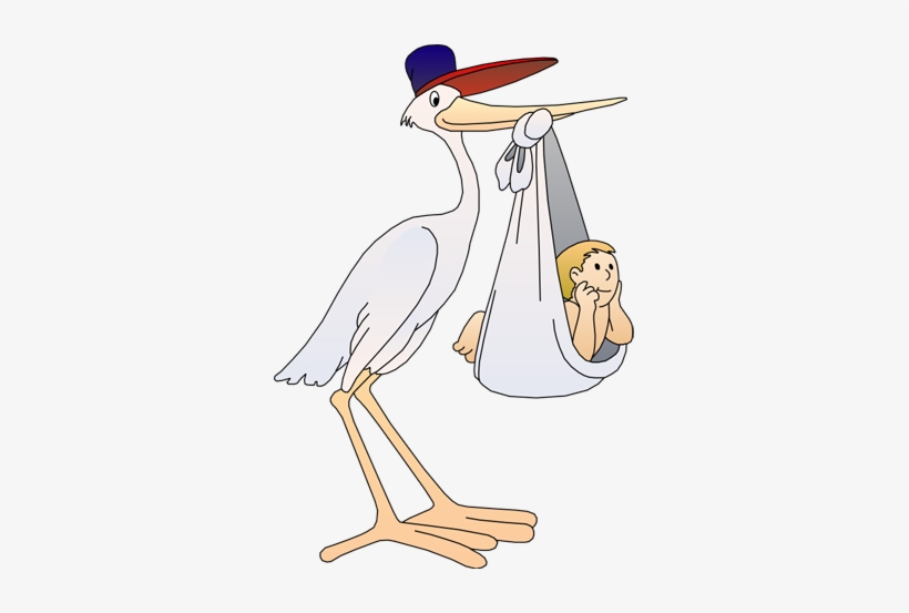 Stork Clipart Transparent - Stork Delivering Baby Png, transparent png #1521211