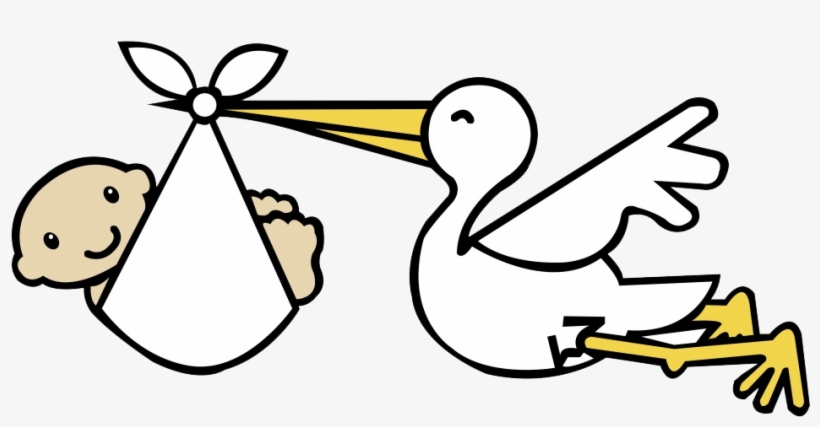 Unlv Music Lab - Stork And Baby Clip Art, transparent png #1521236